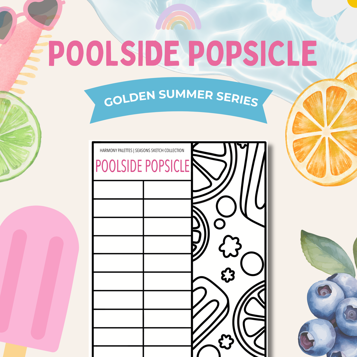 Poolside Popsicle Sketch | June 2026