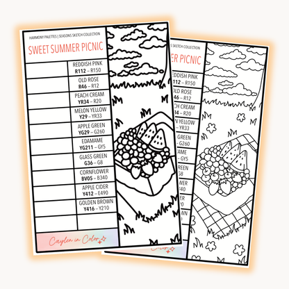 Sweet Summer Picnic Sketch | June 2026