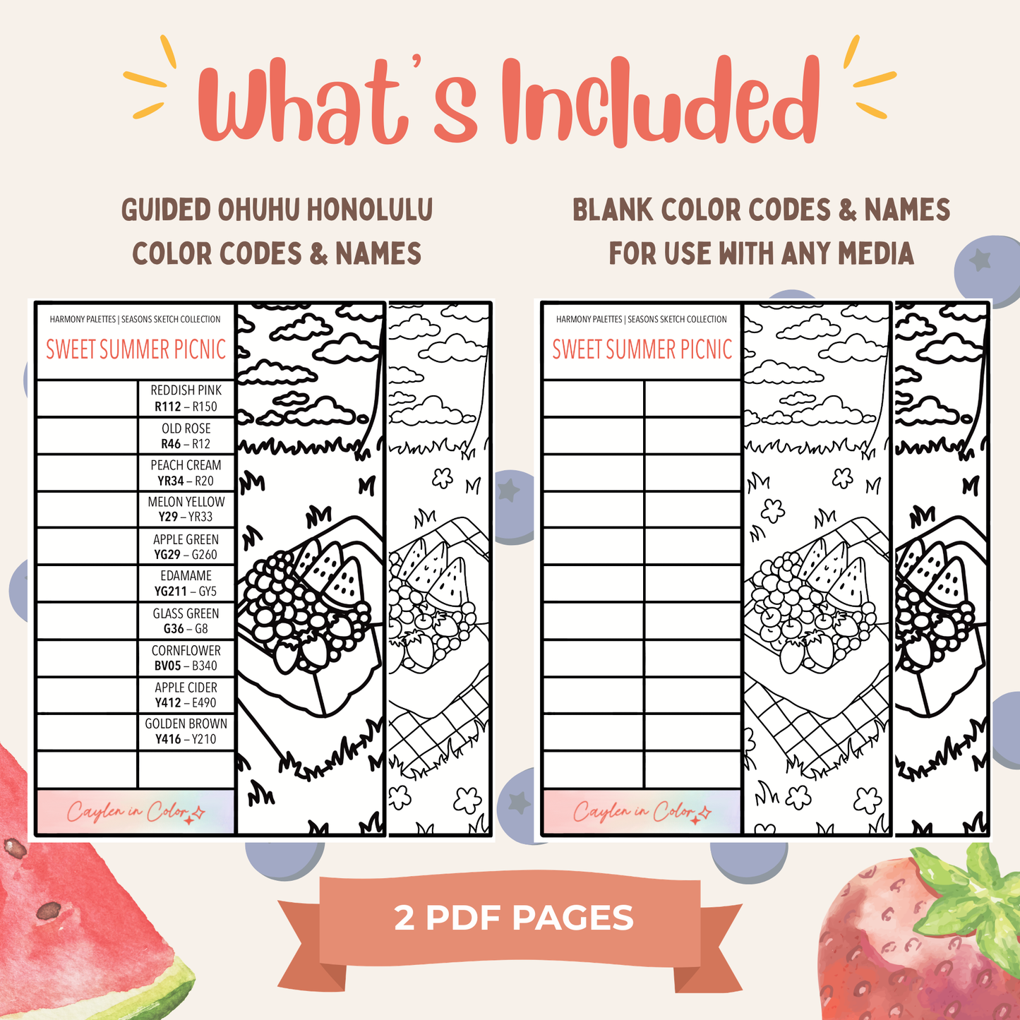 Sweet Summer Picnic Sketch | June 2026