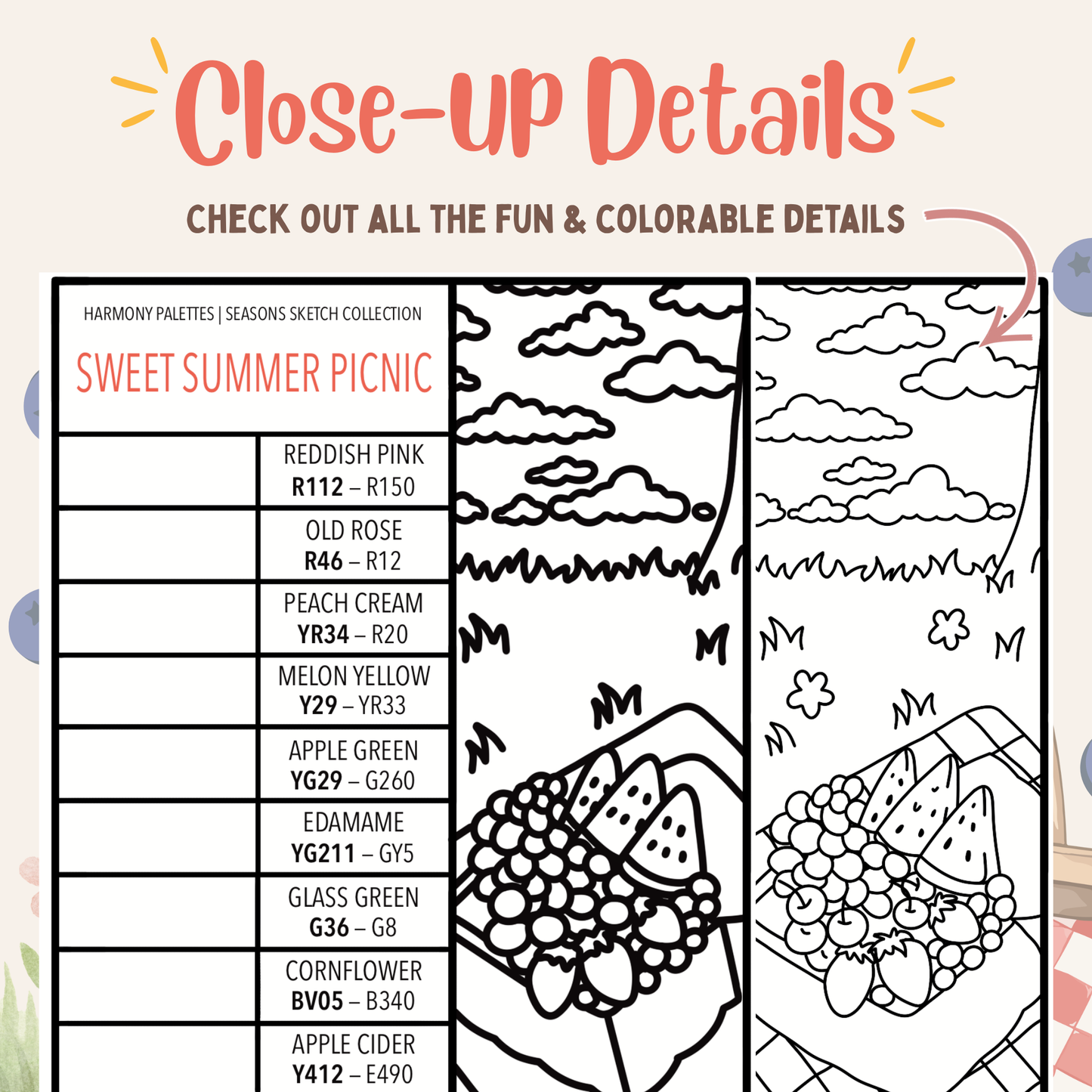 Sweet Summer Picnic Sketch | June 2026